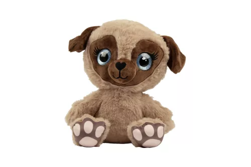 Peluche mignonne à gros yeux Chien 30cm de hauteur - Marron
