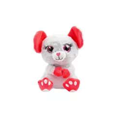 Peluche mignonne à gros yeux Souris 30cm de hauteur - Gris