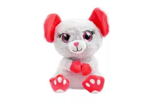 Peluche mignonne à gros yeux Souris 30cm de hauteur - Gris