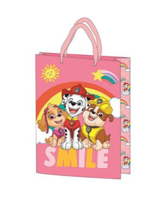 Sac cadeau 34x26x12 cm. 4 motifs FSC Pat' Patrouille Rose