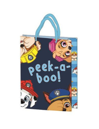 Sac cadeau 34x26x12 cm. 4 motifs FSC Pat' Patrouille Bleu