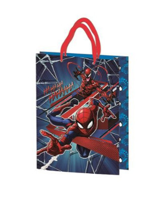 Sac cadeau 34x26x12cm. 4ass FSC Spiderman