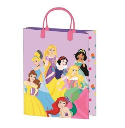 Sac cadeau 32x27x10cm, surface en plastique laminé - Princesse Disney