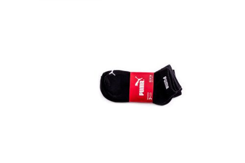 Chaussettes en coton unisexes Puma - 3 paires - chaussettes courtes - 35-38 - noir