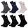 Chaussettes en coton Lotto pour hommes - 3 paires/paquet - gris foncé-gris clair-bleu foncé - 43-46