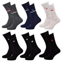 Chaussettes en coton Lotto pour hommes - 3 paires/paquet