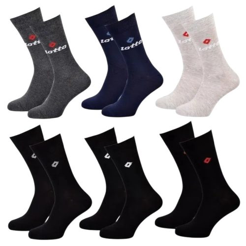 Chaussettes en coton Lotto pour hommes - 3 paires/paquet