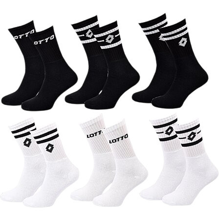 Chaussettes de sport en coton Lotto - 3 paires/paquet - blanc - 43-46