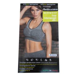 Soutien-gorge de sport sans couture pour femme - gris - S/M