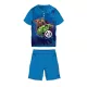 Pyjama d'été à manches courtes en coton pour enfants - Avengers - bleu moyen - 110