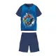 Pyjama d'été à manches courtes en coton pour enfants - Avengers - motif Avengers - bleu foncé - 116