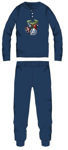 Vengeurs pyjama épais d'hiver pour enfants - pyjama en flanelle de coton - bleu foncé - 104