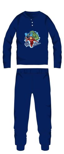 Vengeurs pyjama en coton d'hiver pour enfants - pyjama interlock - bleu foncé - 128