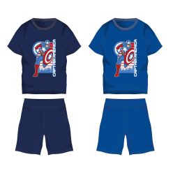   Ensemble d'été en coton pour garçon Avengers - ensemble t-shirt-short - turquoise - 98