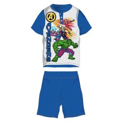   Pyjama d'été à manches courtes pour enfant Avengers - pyjama en jersey de coton - bleu moyen - 98