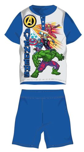 Pyjama d'été à manches courtes pour enfant Avengers - pyjama en jersey de coton - bleu moyen - 98
