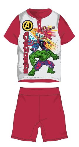 Pyjama d'été à manches courtes pour enfant Avengers - pyjama en jersey de coton - rouge - 122