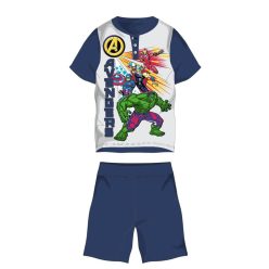   Pyjama d'été à manches courtes pour enfant Avengers - pyjama en jersey de coton - bleu foncé - 116
