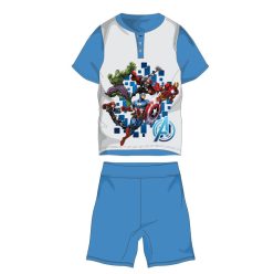  Pyjama d'été à manches courtes pour enfant Avengers - pyjama en jersey de coton - bleu clair - 110