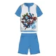 Pyjama d'été à manches courtes pour enfant Avengers - pyjama en jersey de coton - bleu clair - 110