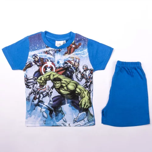 Pyjama en coton à manches courtes pour enfants - Avengers - Ultron - bleu moyen - 122