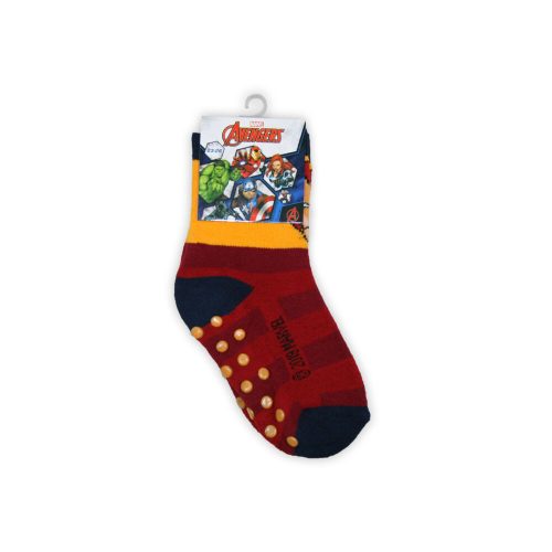 Chaussettes de cheville avec antidérapant pour enfants Avengers - sherpa - jaune-rouge - 27-30