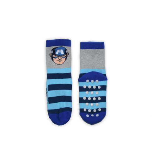 Chaussettes de cheville avec antidérapant pour enfants Avengers - sherpa - gris-bleu - 31-34