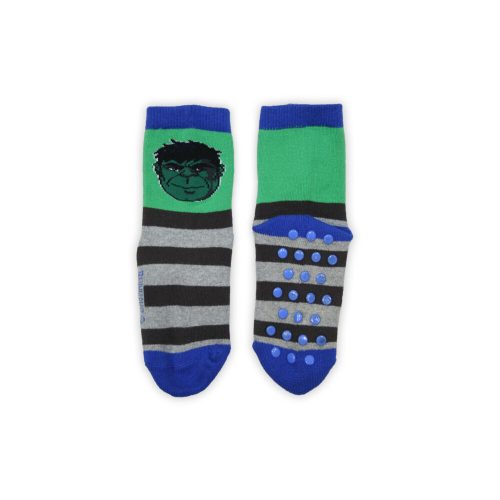 Chaussettes pour enfants avec antidérapant - Avengers - peluche - vert-gris - 31-34