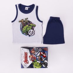   Pyjama en coton sans manches pour enfants - Avengers - bleu foncé - 98