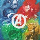 Pyjama d'hiver en coton pour enfants - Avengers - bleu foncé - 110