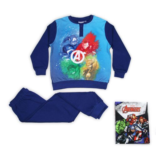 Pyjama d'hiver en coton pour enfants - Avengers - gris - 116