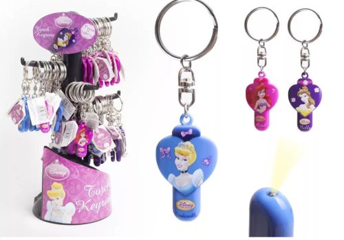 PORTE-CLÉS LAMPE DE POCHE PRINCESSES DISNEY