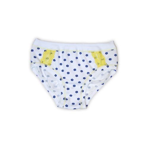 Culotte de fille en coton - Coton éponge - fleuri - blanc - 116