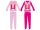 Barbie pyjama en coton épais d'hiver pour filles - flanelle - rose clair - 134