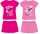Ensemble d'été en coton Barbie - ensemble t-shirt-short - rose - 134
