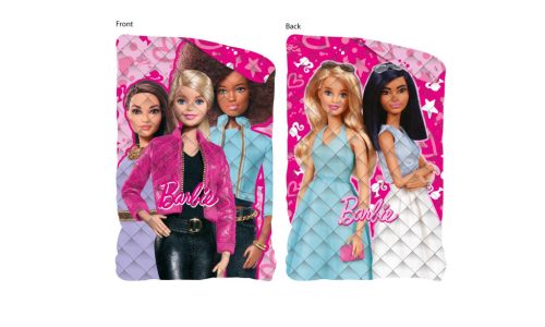 Couette réversible Barbie, couverture de lit - 170 x 260 cm