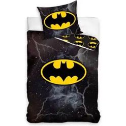   Ensemble de literie Batman Lightning 100% coton 140x200 + 65x65
