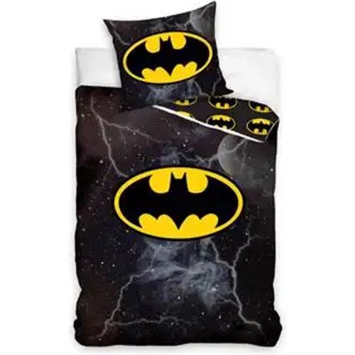 Ensemble de literie Batman Lightning 100% coton 140x200 + 65x65