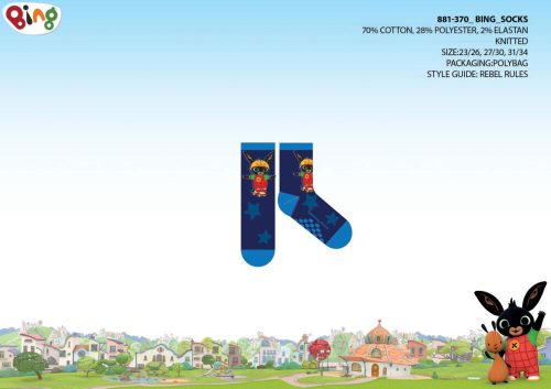 Chaussettes de cheville en coton avec antidérapant Bing Bunny pour enfants