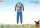 Pyjama en interlock de coton d'hiver pour enfants - Bing Bunny - bleu moyen - 98