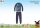 Pyjama en interlock de coton d'hiver pour enfants - Bing Bunny - bleu foncé - 98