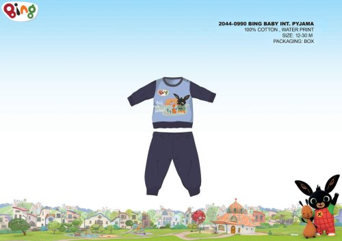 Pyjama bébé en interlock de coton d'hiver - Bing Bunny