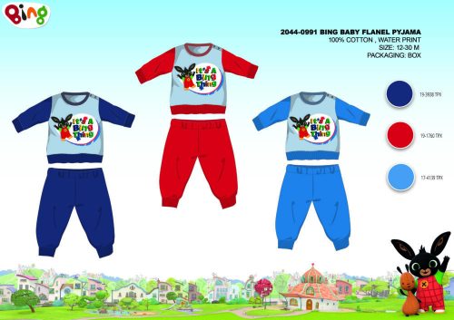 Pyjama bébé en coton épais d'hiver - pyjama en flanelle - Bing Bunny