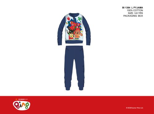 Pyjama enfant Bing Bunny - pyjama en jersey de coton - bleu foncé - 110