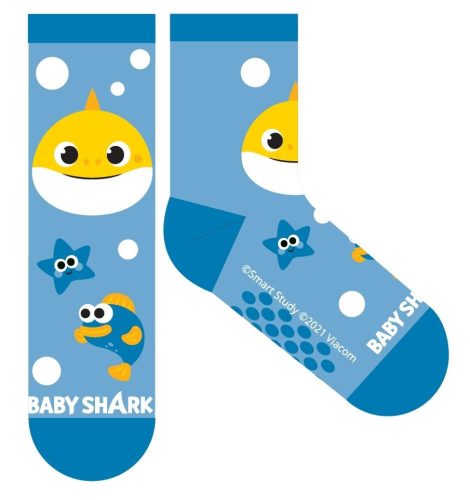 Chaussettes normales en coton avec antidérapant Baby Shark pour enfants