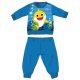 Baby Shark pyjama bébé en coton épais d'hiver - pyjama en flanelle de coton - bleu clair - 80