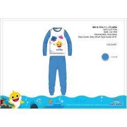   Pyjama jersey enfant Baby Shark - pyjama en coton - bleu moyen