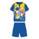 Pyjama d'été à manches courtes pour enfant Baby Shark - pyjama en jersey de coton - bleu moyen-jaune - 116