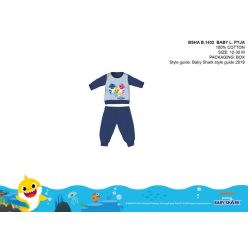   Pyjama bébé Baby Shark - pyjama en jersey de coton - bleu foncé - 92