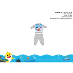   Pyjama bébé Baby Shark - pyjama en jersey de coton - gris - 86